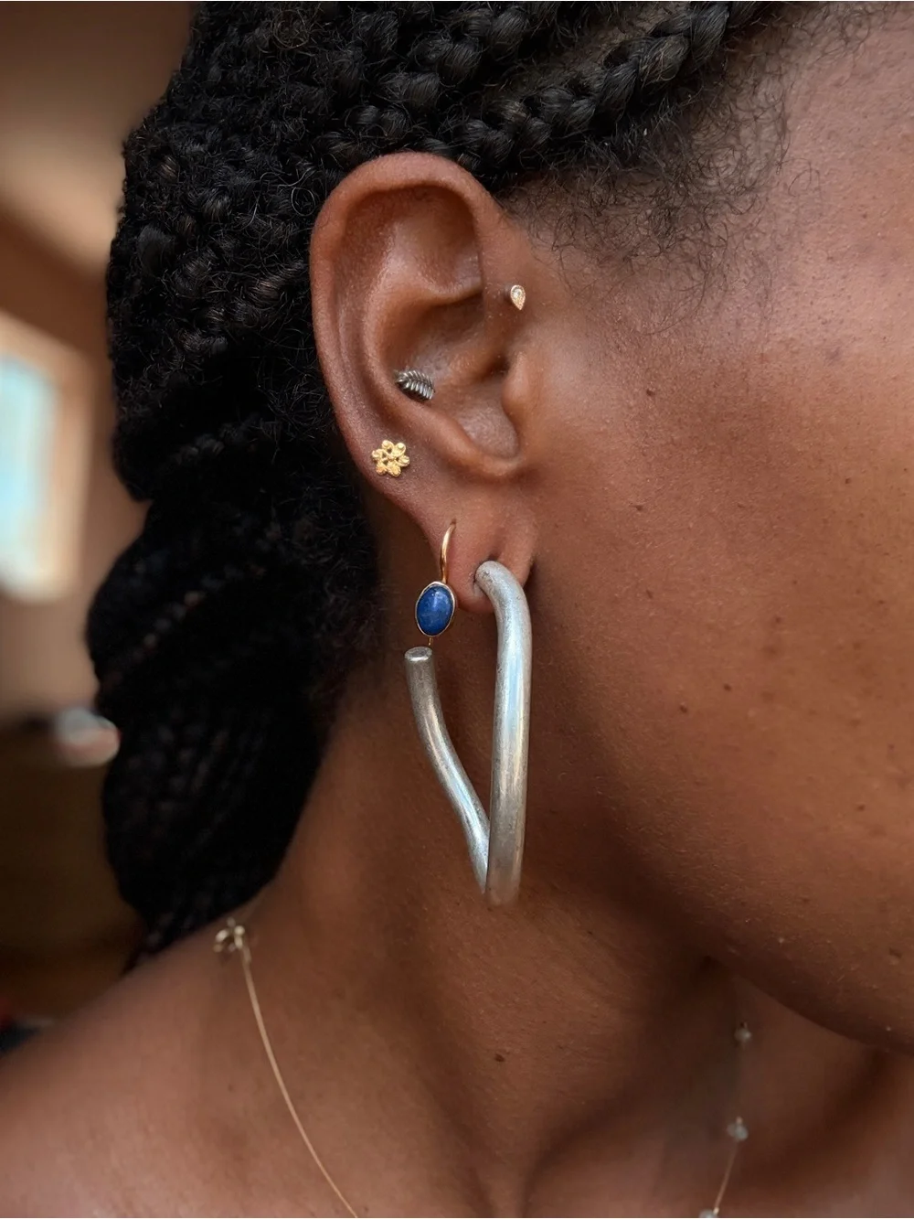 Silver Hoop Earrings - Women Jewelry